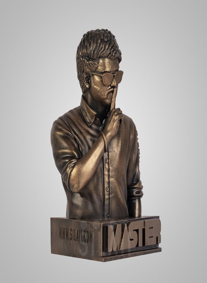 SILAII Master Thalapathy Vijay Sculpture - 5 INCH, Antique Bronze Colour - Image 3